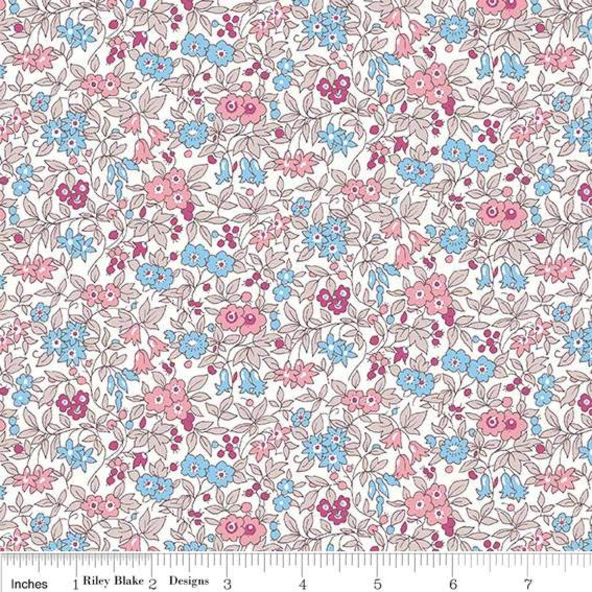 Liberty Flower Show Midnight Garden Forget Me Not Blossom F Yardage