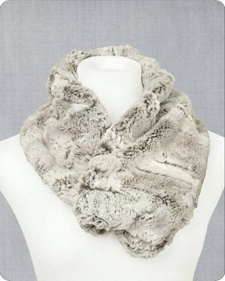 Hand Made Silver Fox Faux Fur Cuddle Infinity Scarf – the