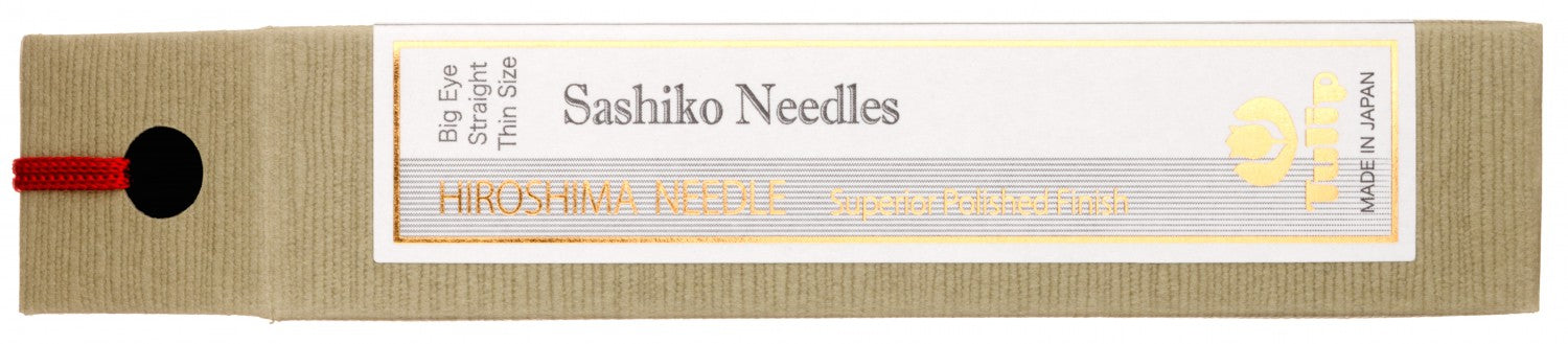Tulip sashiko Hiroshima needles - Big eye Straight Thick size - 4