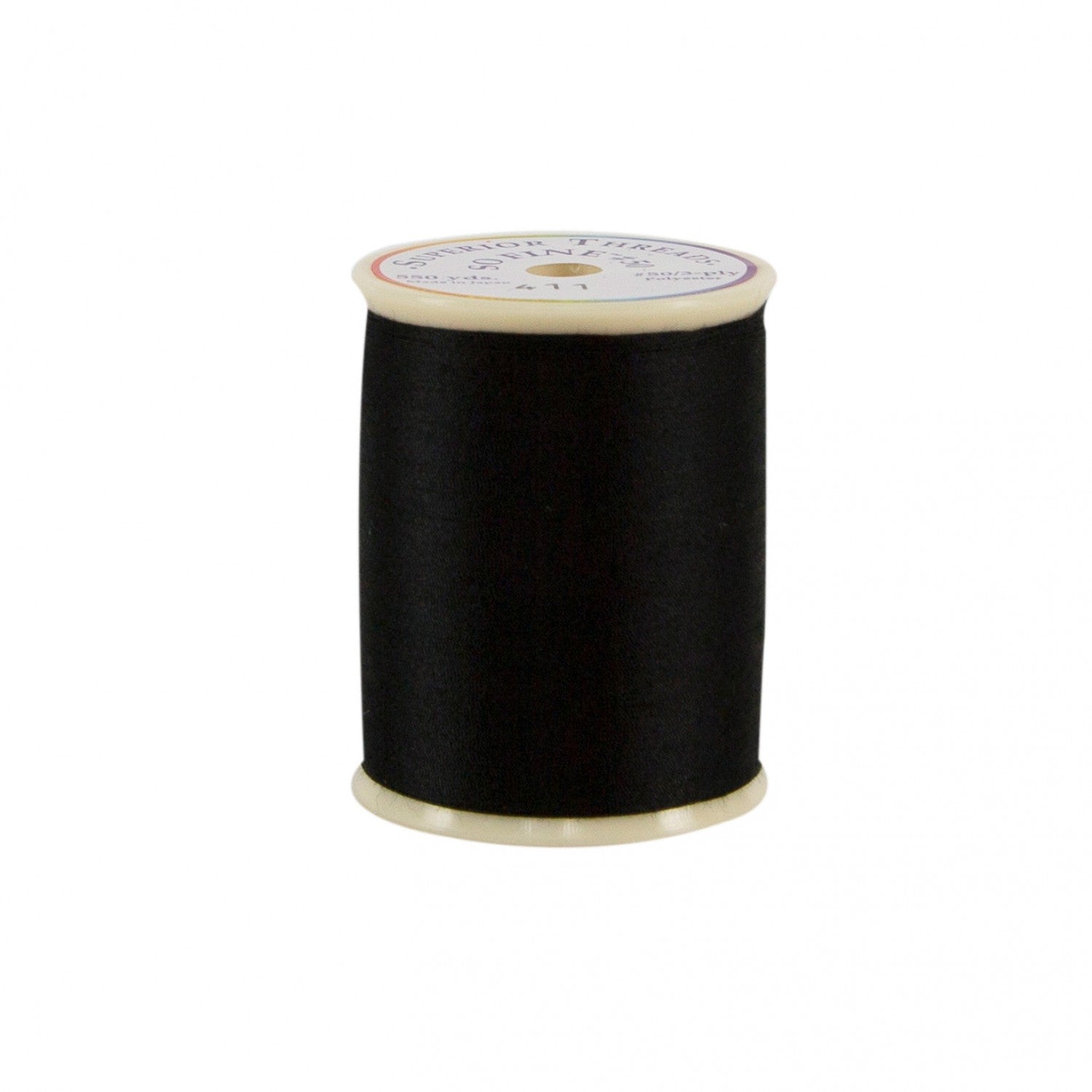 Superior So Fine Polyester Thread 3-Ply 50wt Black 550 Yards All Purpose No. 411