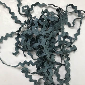 Lady Dot Creates STORM BLUE 1/2in Cotton Rick Rack Trim 3 Yards Hand Dyed Trim for Cross Stitch and Embroidery Finishing