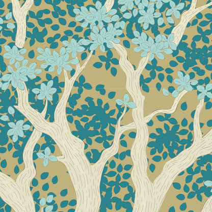 Tilda Woodland Juniper Teal Yardage