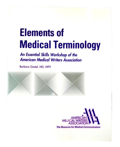 Book cover of 'Elements of Medical Terminology' by Barbara Gastel on a green grid background
[image_link]