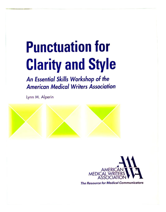 Book cover of 'Punctuation for Clarity and Style' by Lynn M. Alperin on a green grid background.
[image_link]