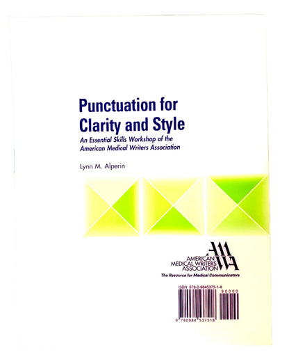Book cover of 'Punctuation for Clarity and Style' by Lynn M. Alperin on a green grid background
[additional_image_link]