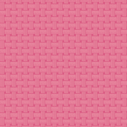 A close-up of a woven fabric pattern in shades of pink, showing a repeating basketweave texture.
[additional_image_link]