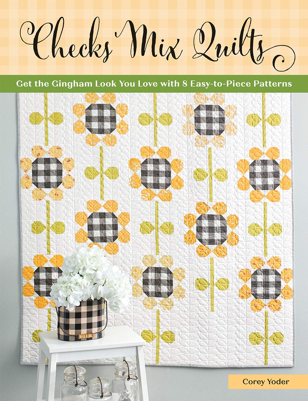 Quilt with black and white checkered pattern on a white background.
[image_link]