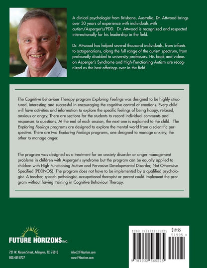 Back cover of a book with a psychologist's profile and text about a therapy program.
[additional_image_link]