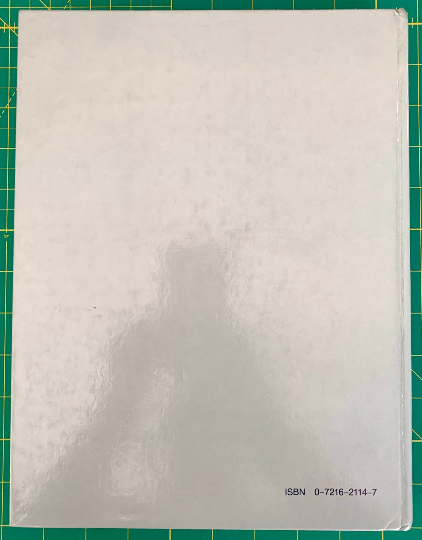 A square white book or booklet cover with a small ISBN number printed in the bottom right corner, placed on a green cutting mat with grid lines.
[additional_image_link]
