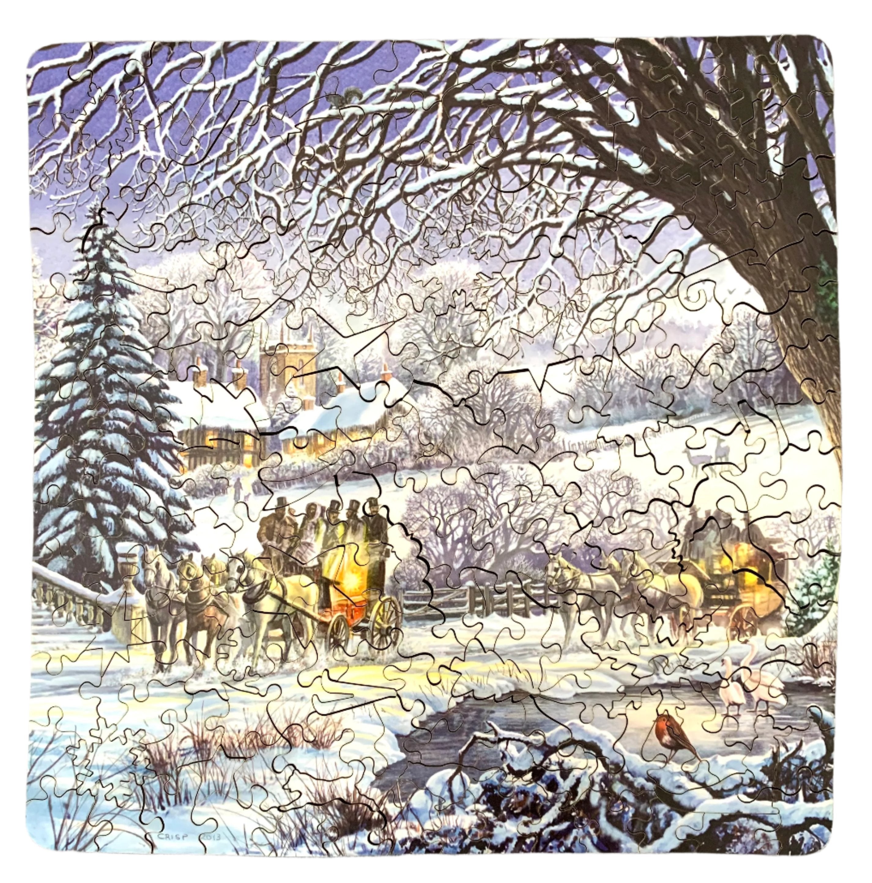Winter Carriages Wooden Jigsaw Puzzle 200 Pieces from Nautilus