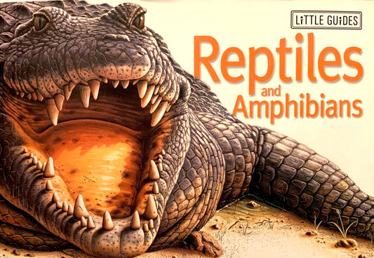 Cover of the book 'Reptiles and Amphibians' showing a close-up photograph of a crocodile with its mouth open.
Photo by Karen King [image_link]