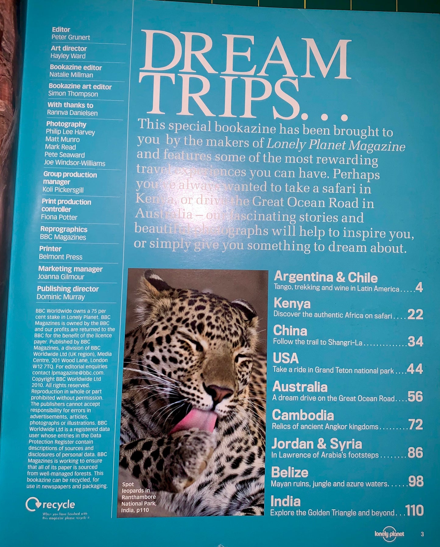 A magazine/bookzine cover titled 'DREAM TRIPS.
[additional_image_link]