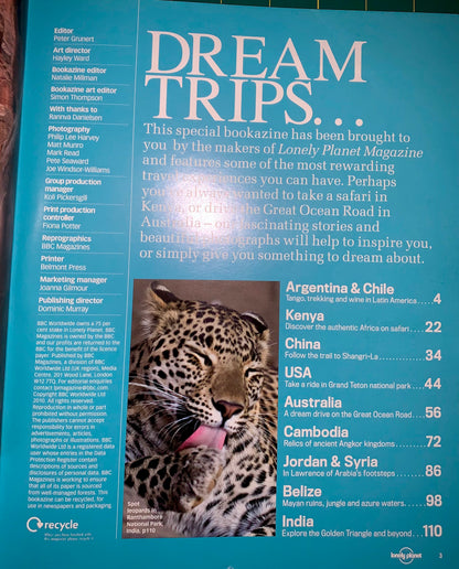A magazine/bookzine cover titled 'DREAM TRIPS.
[additional_image_link]