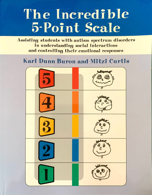 Cover of the book 'The Incredible 5-Point Scale' by Kari Dunn Buron and Mitzi Curtis, featuring a colorful scale with numbers and faces, and the title text.
[image_link]