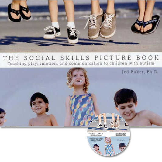 Book cover of 'The Social Skills Picture Book' with children's images and a CD.
[image_link]