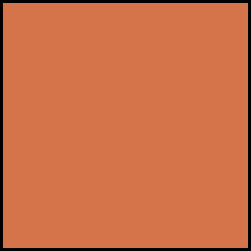 A solid ginger orange square with a thin black border on a white background.
Photo by Tildafabrics.com [additional_image_link]