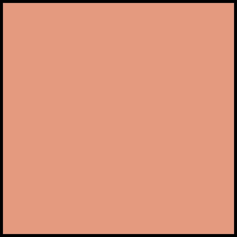 A solid square color swatch in a warm cantaloupe with a thin black border.
Photo by Tildafabrics.com [additional_image_link]