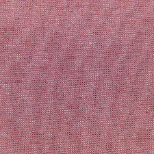 A remnant piece of Chambray Basics Red fabric with a visible textured weave.
Photo by Tildafabrics.com [image_link]