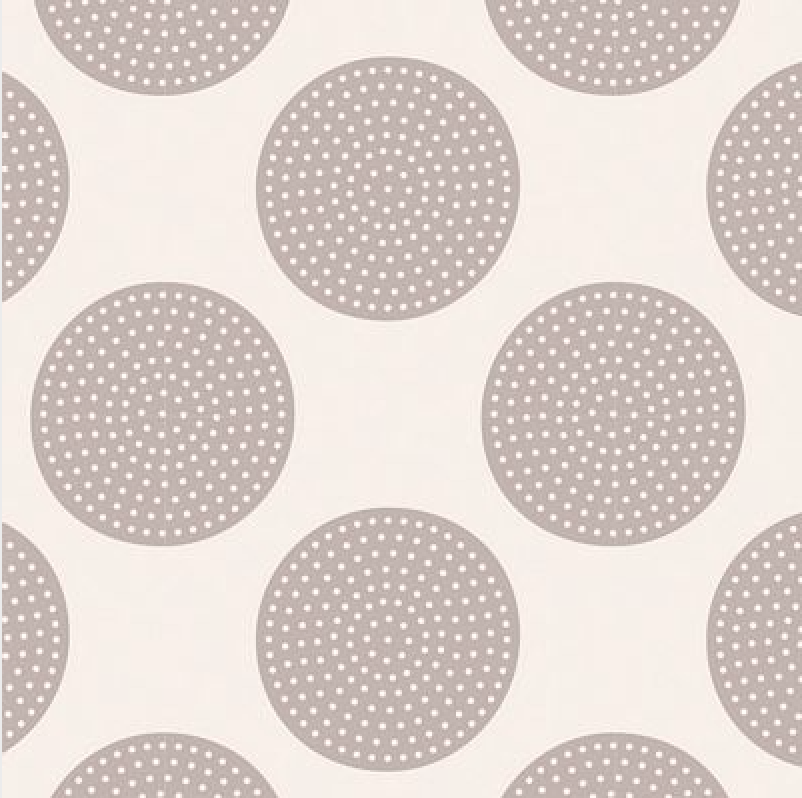 A fabric with a pattern of gray circles on a white background.
Photo by Tildafabrics.com [image_link]