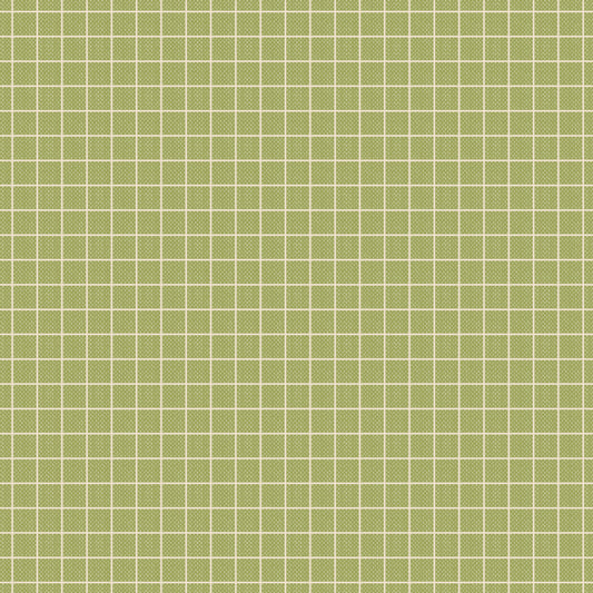 A fabric with a pea green color, featuring a woven plaid pattern with a subtle pastel design.
Photo by Tildafabrics.com [image_link]