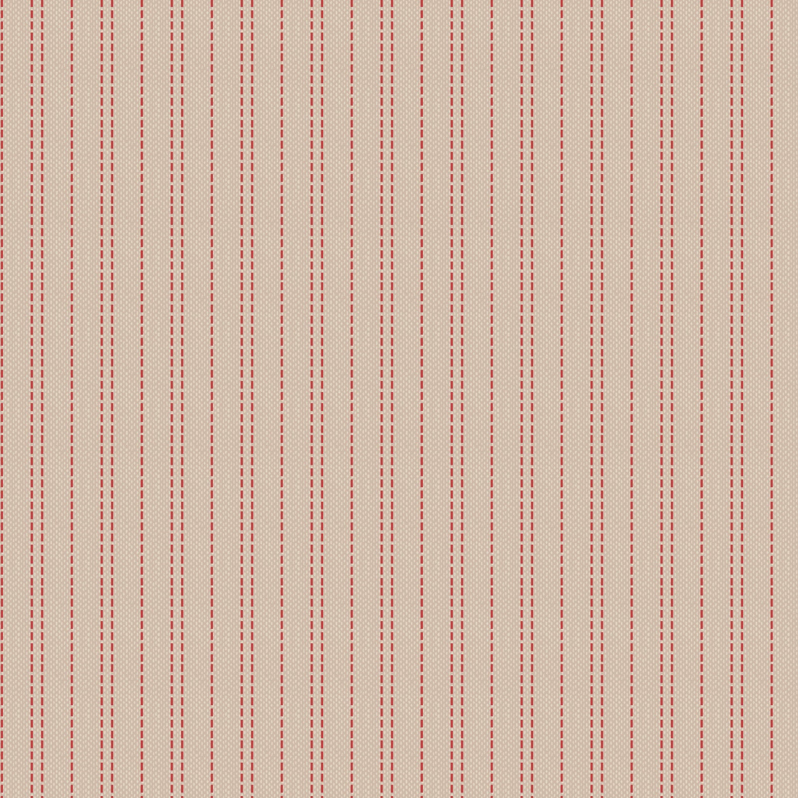 A close-up of the Tilda Creating Memories Wovens Seamstripe Red fabric, showing a pattern of red and beige stripes.
Photo by Tildafabrics.com [image_link]