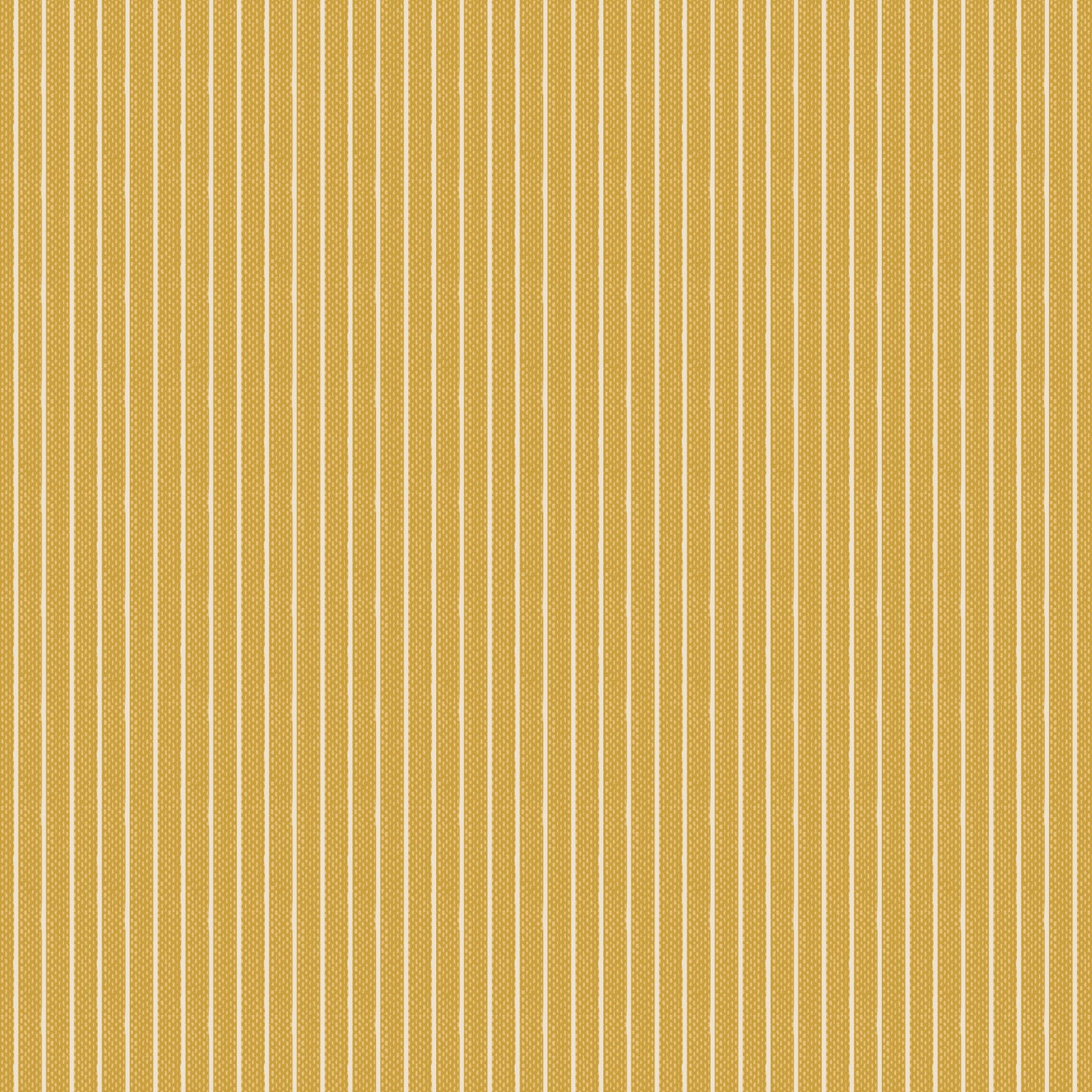 A close-up image of a striped fabric with a yellow base and white lines, part of the 'Creating Memories' collection by Tilda.
Photo by Tildafabrics.com [image_link]