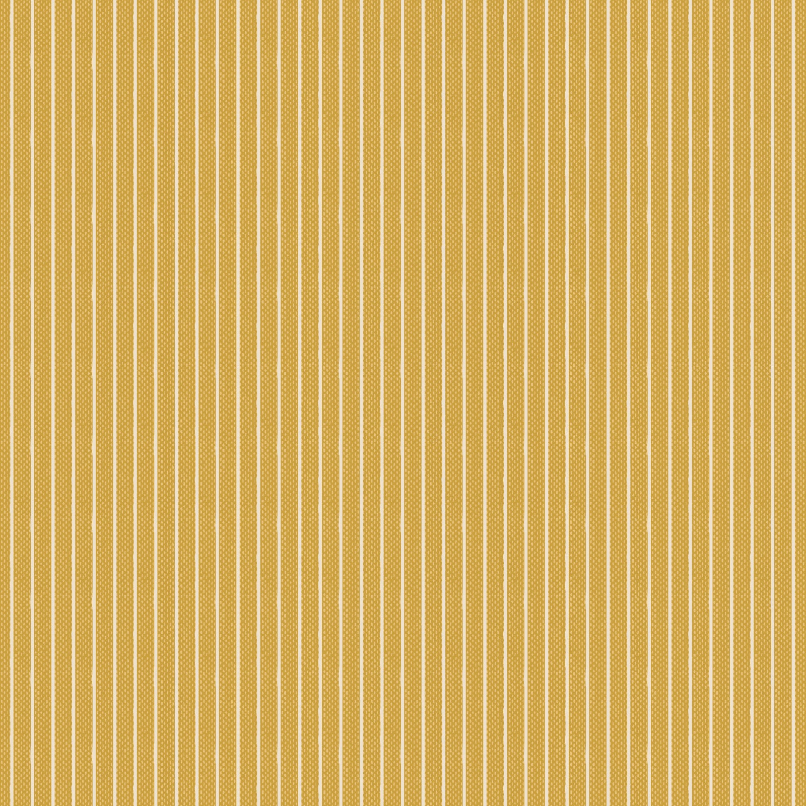 A close-up image of a striped fabric with a yellow base and white lines, part of the 'Creating Memories' collection by Tilda.
Photo by Tildafabrics.com [image_link]