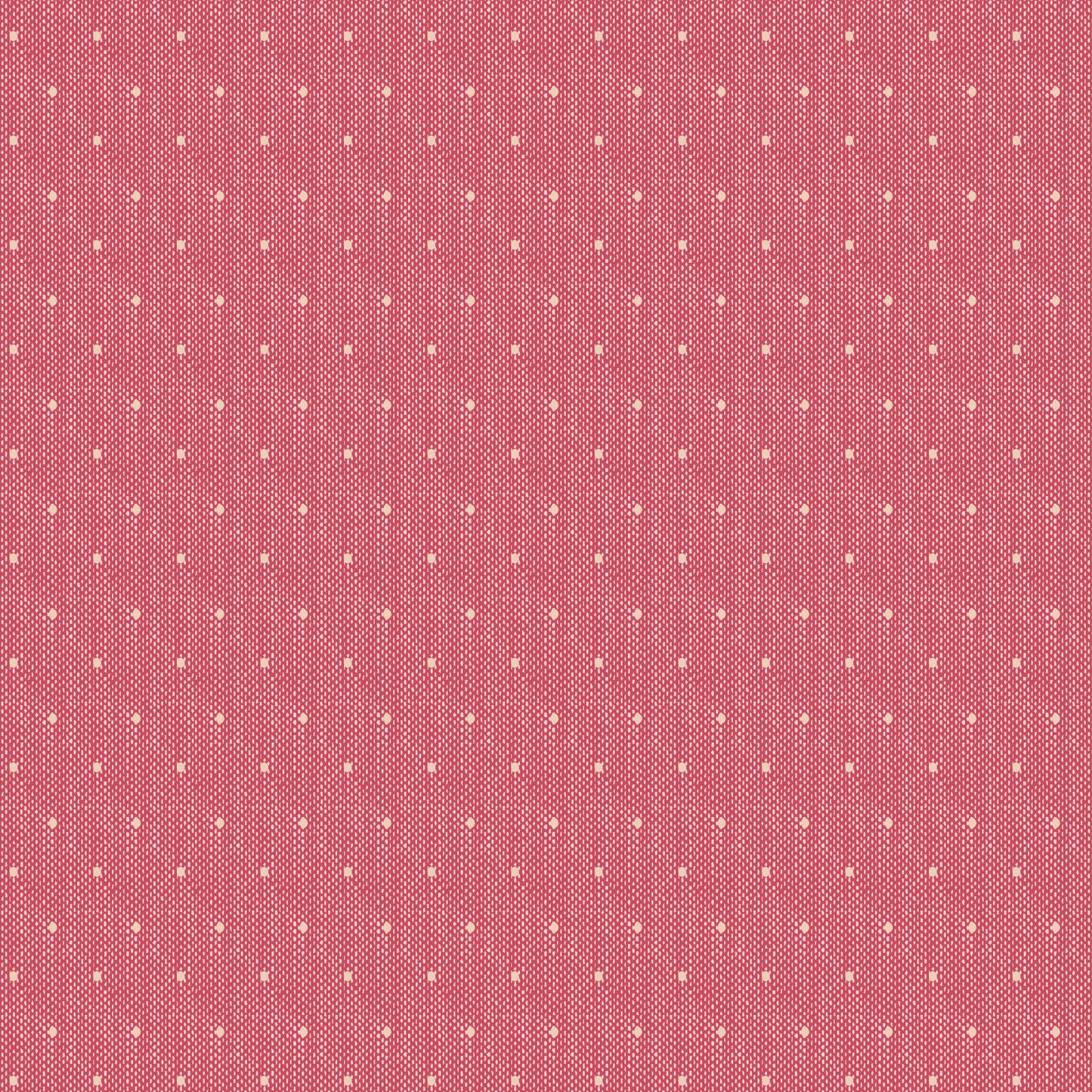 A close-up of a pink woven fabric with a repeating pattern of small white dots.
Photo by Tildafabrics.com [image_link]