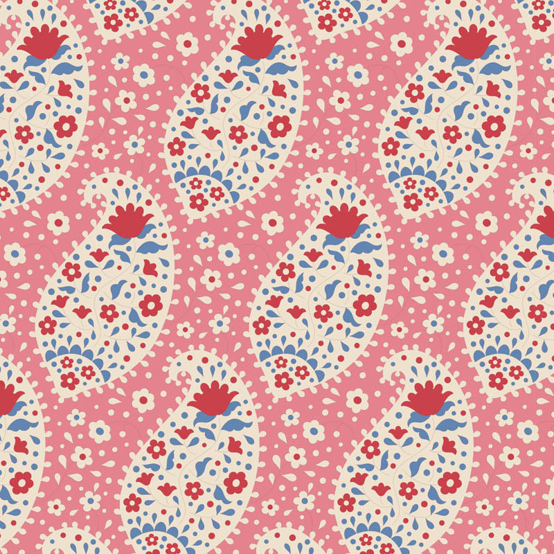 A pink fabric with a teardrop floral pattern.
Photo by Tildafabrics.com [additional_image_link]