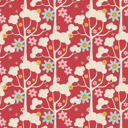 A red floral patterned fabric from the Jubilee Wildgarten collection by Tilda Fabrics.
Photo by Tildafabrics.com [additional_image_link]