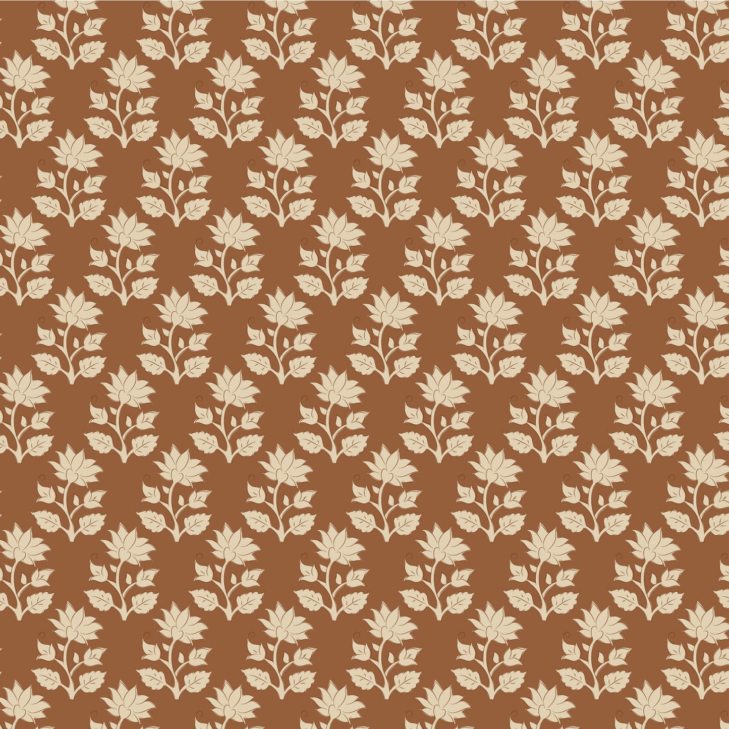 A fabric from the Tilda Sanctuary Blenders Mira Caramel collection featuring a floral pattern with muted autumn colors.
Photo by Tildafabrics.com [image_link]