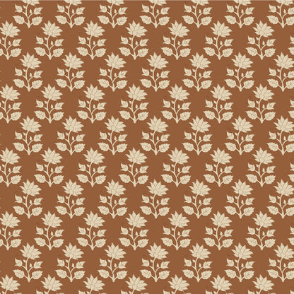 A fabric from the Tilda Sanctuary Blenders Mira Caramel collection featuring a floral pattern with muted autumn colors.
Photo by Tildafabrics.com [image_link]
