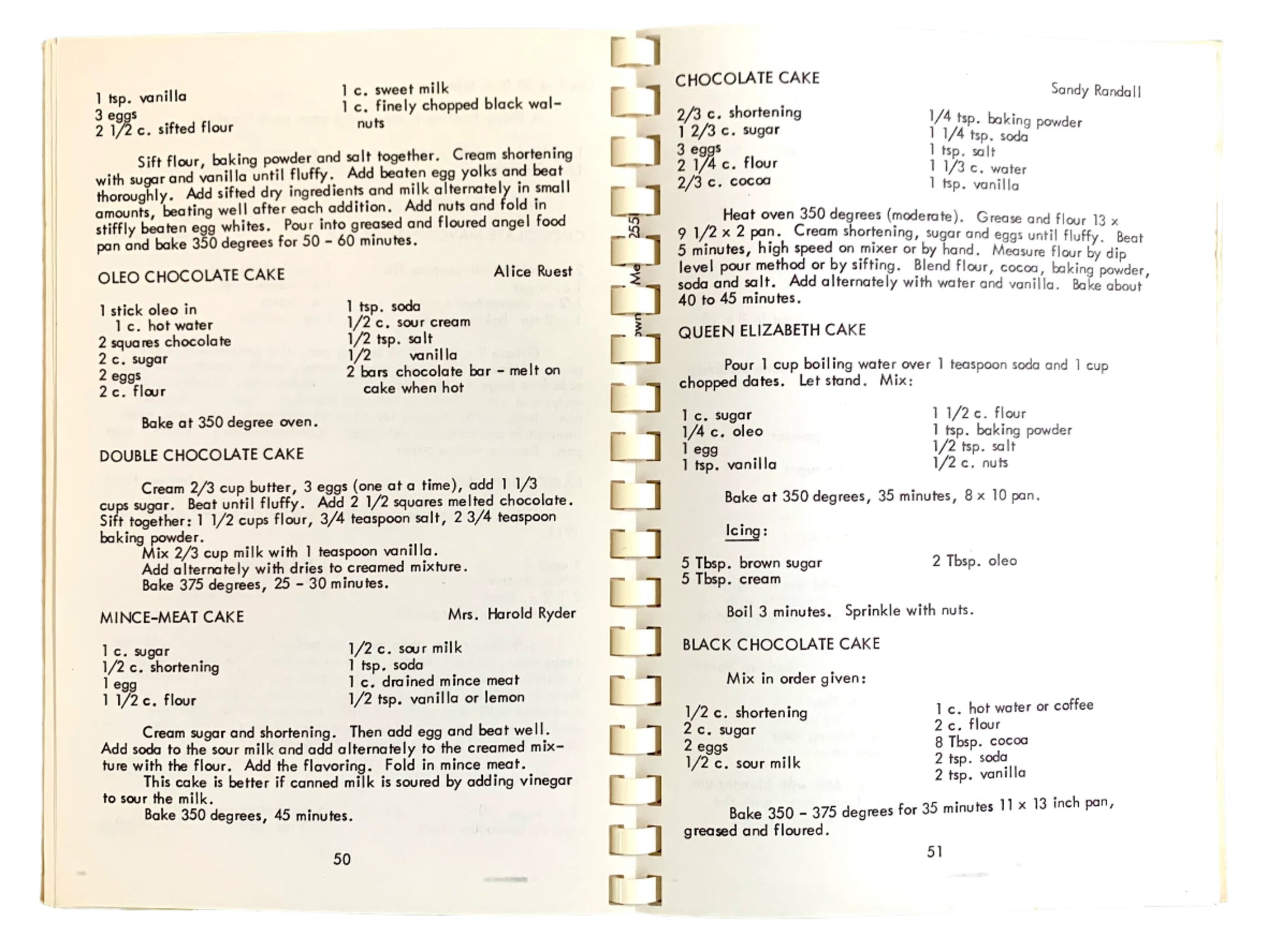Page from a cookbook with chocolate cake recipes.
Photo by Karen King [additional_image_link]
