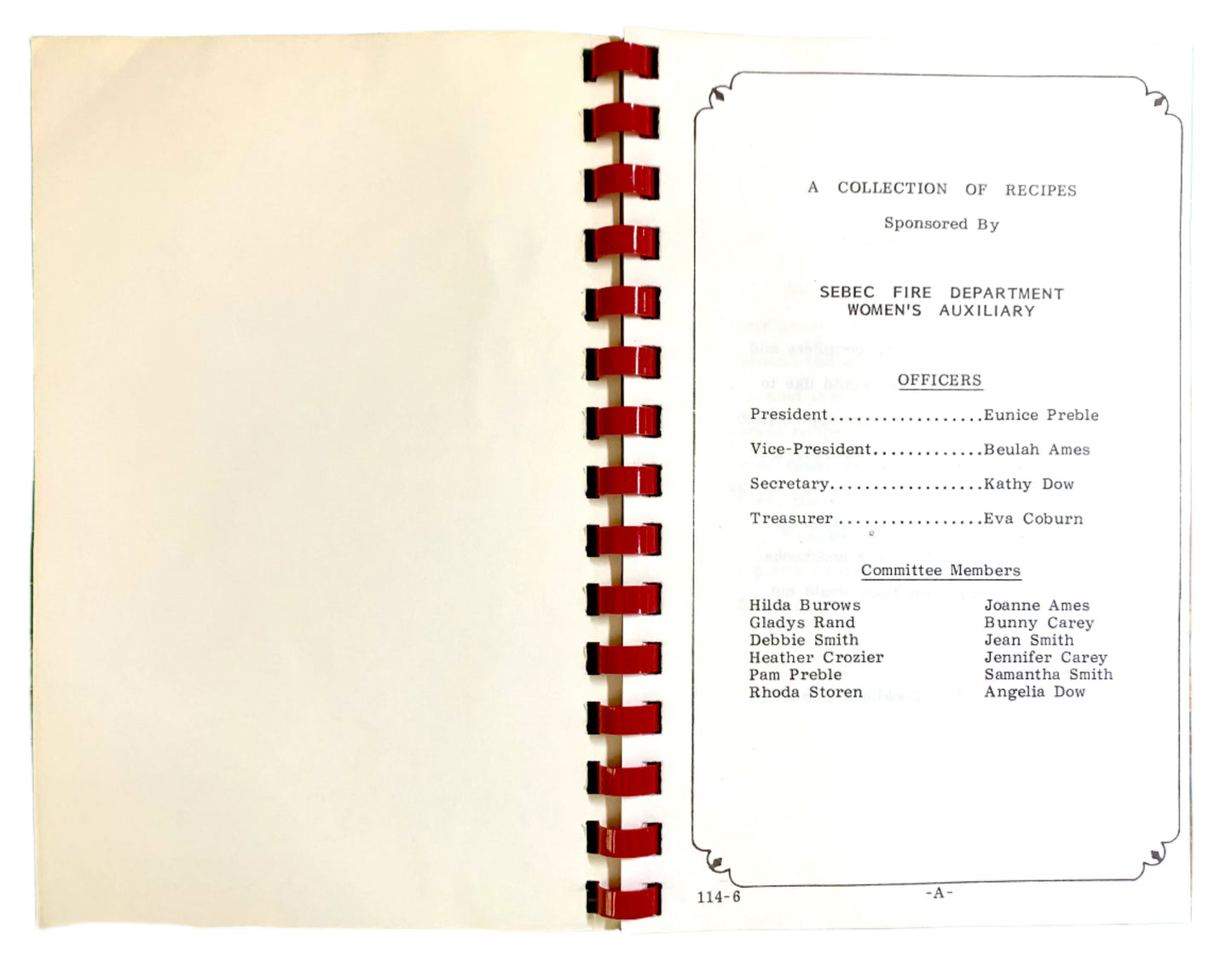 Collection of recipes sponsored by a fire department women's auxiliary.
Photo by Karen King [additional_image_link]