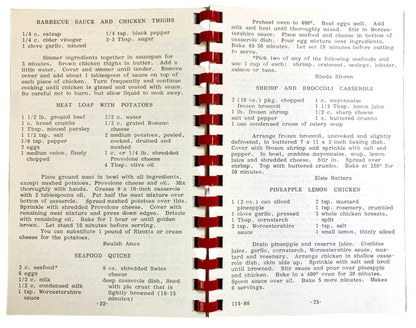 Open recipe book showing barbecued saucy and chicken thighs recipe.
Photo by Karen King [additional_image_link]