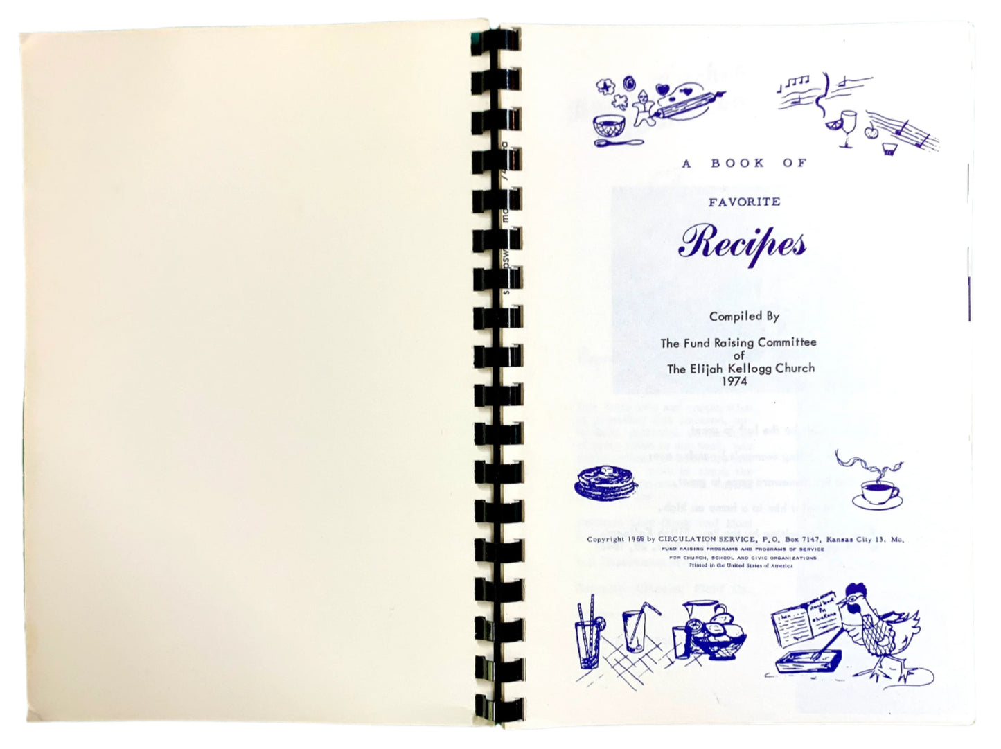 Open cookbook with title page.
Photo by Karen King [additional_image_link]