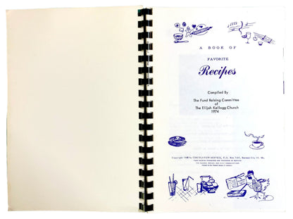 Open cookbook with title page.
Photo by Karen King [additional_image_link]