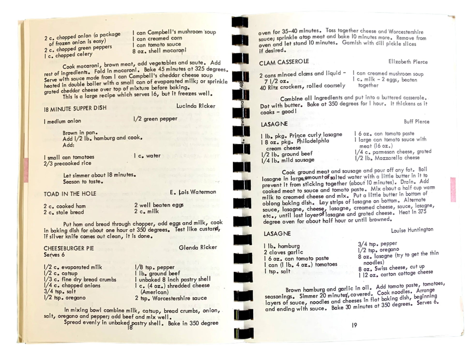 Handwritten and typed recipes on a yellowed paper.
Photo by Karen King [additional_image_link]