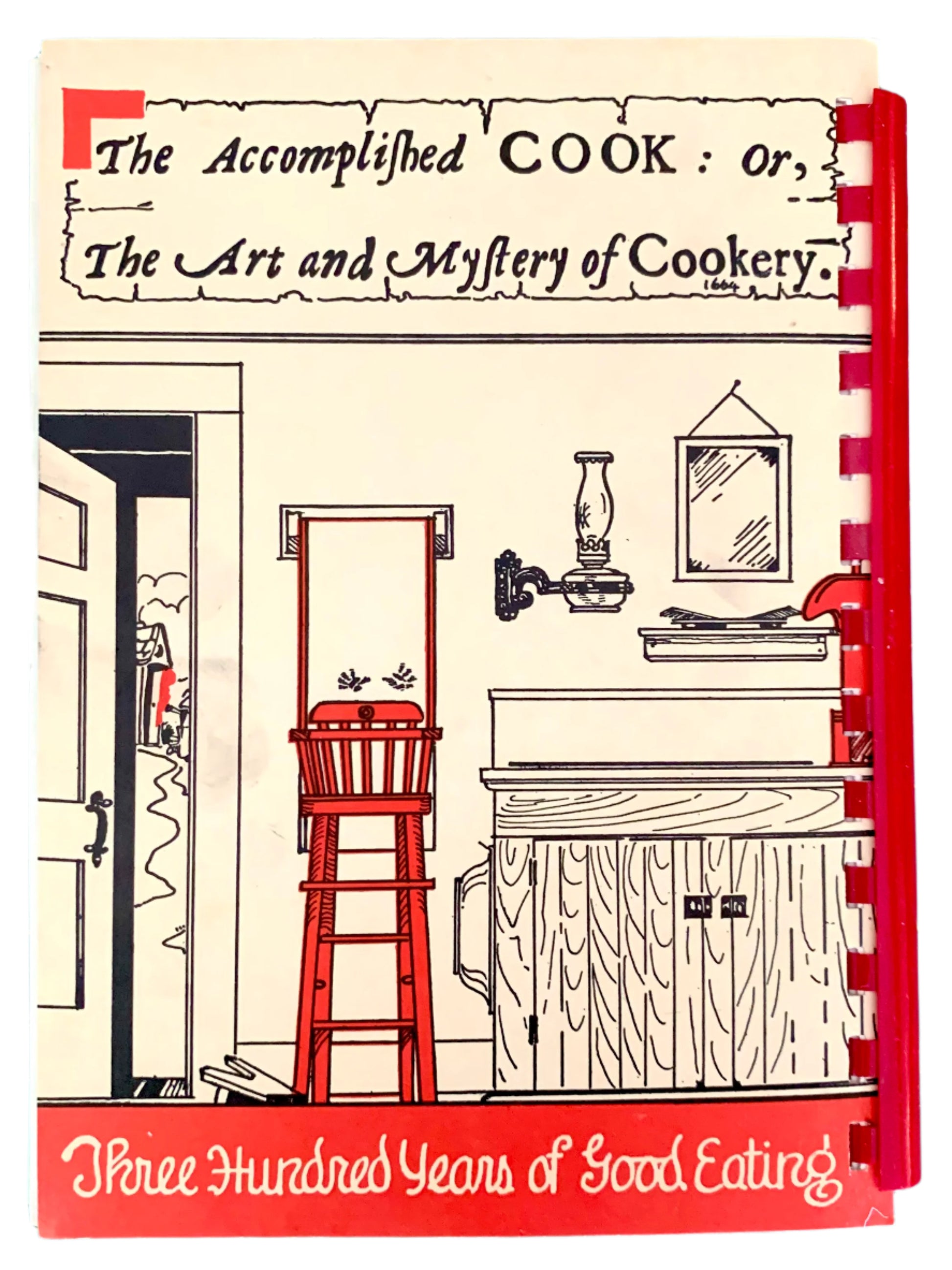 Book cover of 'The Accomplished Cook' with illustrations of a kitchen scene.
Photo by Karen King [additional_image_link]