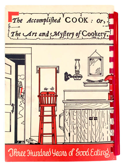 Book cover of 'The Accomplished Cook' with illustrations of a kitchen scene.
Photo by Karen King [additional_image_link]