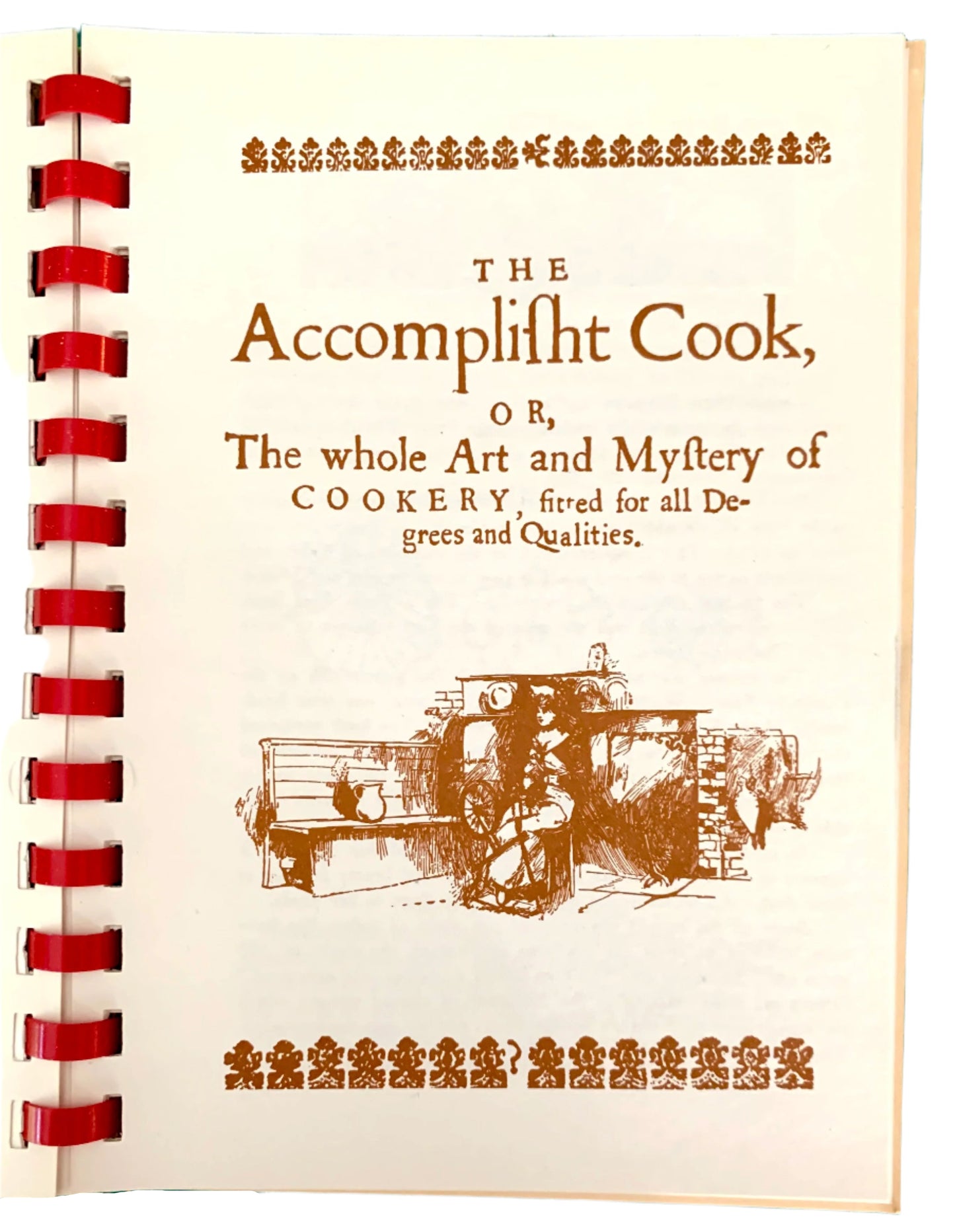 Book cover of 'The Accomplishd Cook' with decorative elements and text.
Photo by Karen King [additional_image_link]