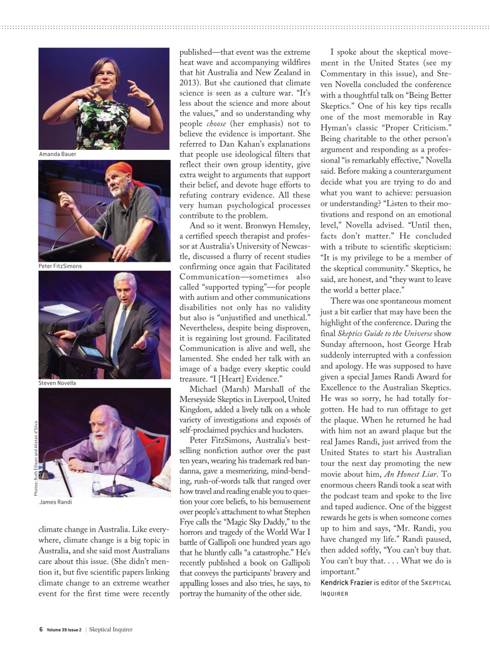 A scanned book or magazine page with multiple columns of text, a small color photo of a woman in a white dress and black hat, and a black-and-white portrait at the bottom right.
[additional_image_link]