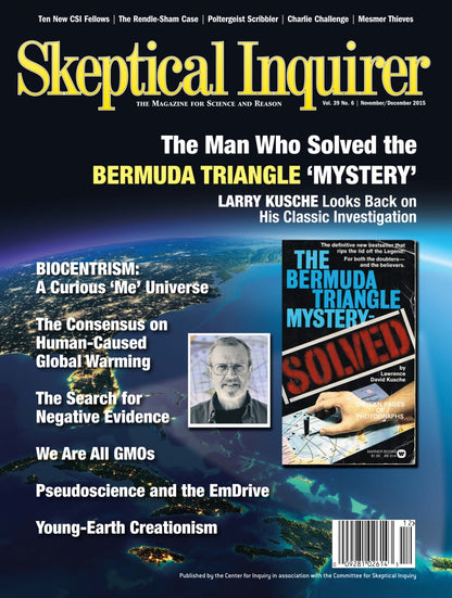 Vintage Skeptical Inquirer Magazine Volume 39 No. 6 2015 - Cover The Man who Solved the Bermuda Triangle Mystery
[additional_image_link]