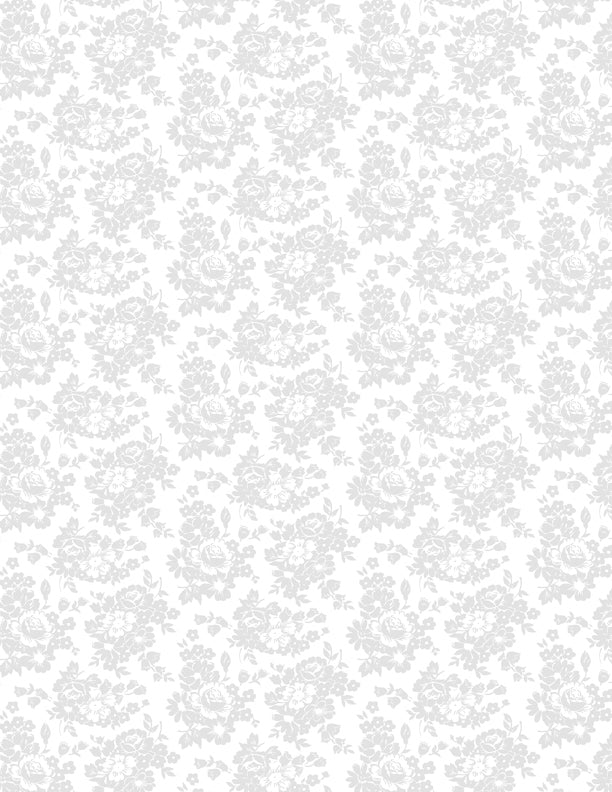 White floral pattern on a white background.
Photo by WilmingtonPrints.com [image_link]