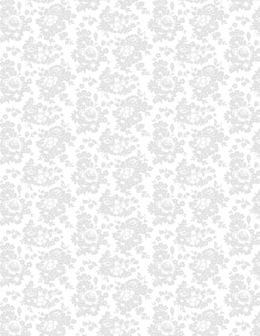 White floral pattern on a white background.
Photo by WilmingtonPrints.com [image_link]