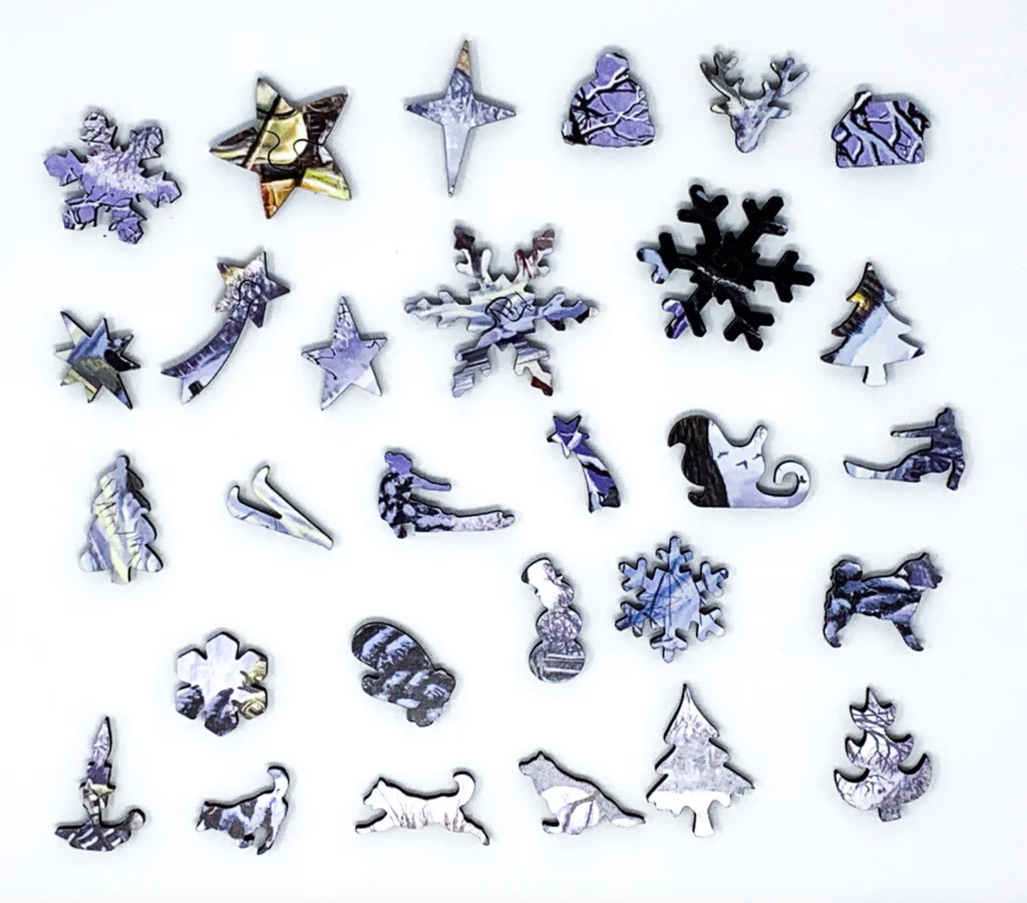 A jigsaw puzzle depicting a winter scene with horse-drawn carriages, snow-covered ground, and people bundled against the cold.
Photo by Nautilus Puzzles [additional_image_link]