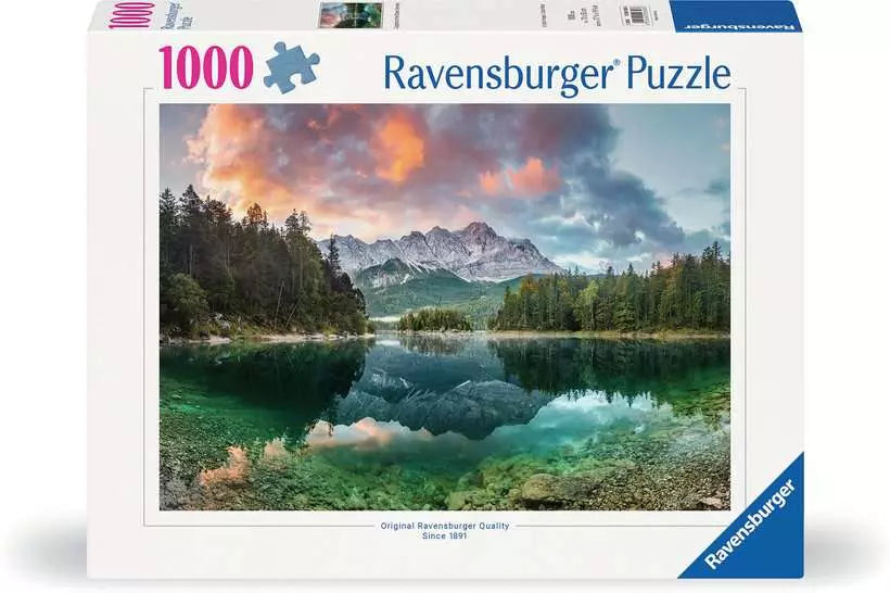 Ravensburger puzzle box with a mountain and lake landscape.
Photo by Ravensburger [additional_image_link]