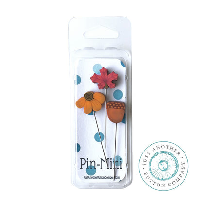 Floral-shaped pins in packaging with 'Just Another Button Company' logo.
Photo by JustAnotherButtonCompany.com [additional_image_link]