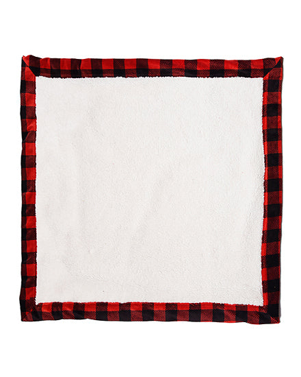 A red and black checkered baby cuddle blanket with white cuddle on the inside.
Photo by Shannon Fabrics [additional_image_link]