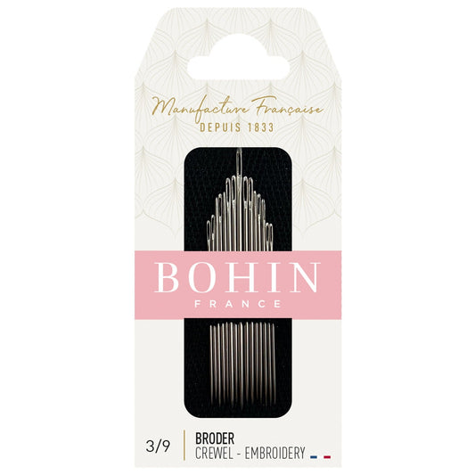 Bohin Embroidery/Crewel Needles Sizes 3/9 15 Needles